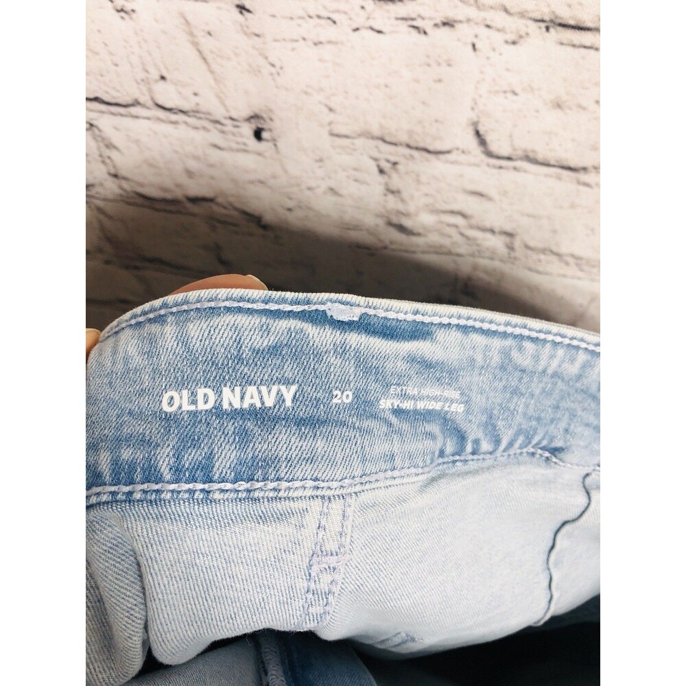 Old Navy Women's Plus Size Extra High-Waisted Mariner Wide-Leg Jeans Size 20 - Picture 4 of 8
